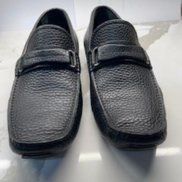 BALLY Waldorf Black Calf Leather Driver Loafers -MENS SZ 8 1/2 US - Picture 4 of 8